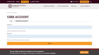 
                            6. User account | Northcentral University