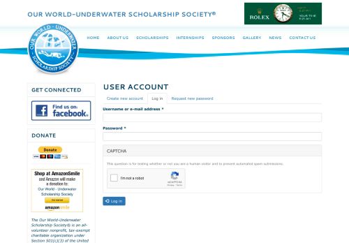 
                            13. User account - Our World Underwater Scholarship Society