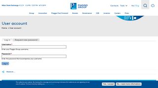 
                            4. User account | Piaggio Group