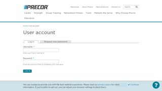 
                            5. User account - Precor