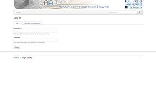 
                            5. User account | PUL - Presses universitaires de Louvain