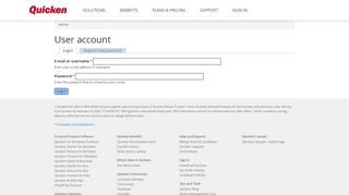 
                            4. User account | Quicken