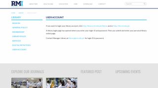 
                            6. User Account - Rehman Medical Institute