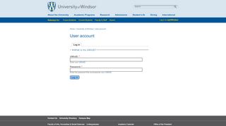 
                            4. User account | School of Computer Science - University of Windsor