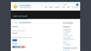 
                            2. User account | ScienceBits