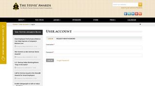 
                            1. User account | Stevie Awards