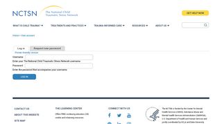 
                            5. User account | The National Child Traumatic Stress Network - NctSN