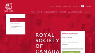 
                            5. User account | The Royal Society of Canada