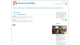 
                            7. User account | Tobacco Free RNAO