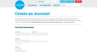 
                            7. User account | UNICEF USA