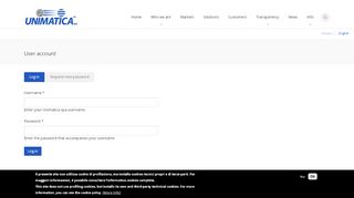 
                            5. User account | Unimatica spa