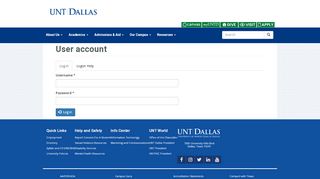 
                            9. User account | UNT Dallas
