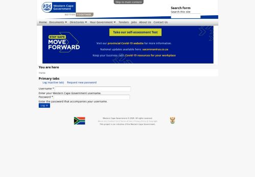 
                            7. User account | Western Cape Government