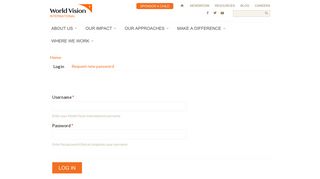 
                            3. User account | World Vision International