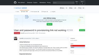
                            8. User and password in provisioning link not working · Issue #2308 ...