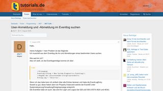 
                            7. User-Anmeldung und -Abmeldung im Eventlog suchen | tutorials.de