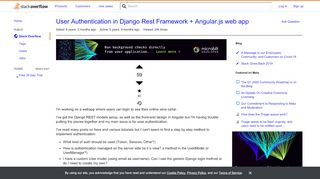 
                            8. User Authentication in Django Rest Framework + Angular.js web app ...