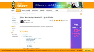 
                            10. User Authentication in Ruby on Rails - CodeProject