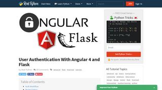 
                            11. User Authentication With Angular 4 and Flask – Real Python