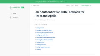 
                            6. User Authentication with Facebook for React and Apollo | Graphcool ...
