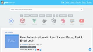 
                            11. User Authentication with Ionic 1.x and Parse, Part 1: Email ...