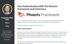 
                            5. User Authentication With The Phoenix Framework and Coherence