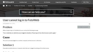 
                            5. User cannot log in to FotoWeb - Documentation & User ... - FotoWare