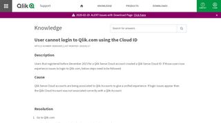 
                            5. User cannot login to Qlik.com using the Cloud ID - Qlik Support