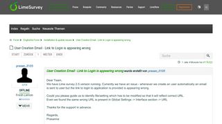 
                            13. User Creation Email - Link to Login is appearing wrong - LimeSurvey ...