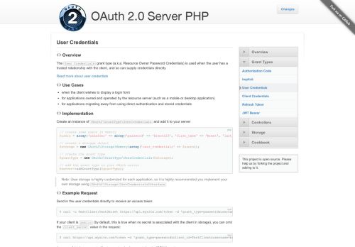 
                            1. User Credentials Grant Type | OAuth2 Server PHP