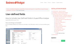 
                            7. User-defined fields | Community - Business Analyze