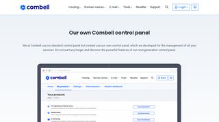 
                            7. User-friendly and powerful control panel - Combell