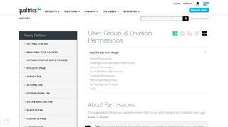 
                            4. User, Group, & Division Permissions - Qualtrics Support