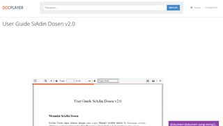 
                            9. User Guide SiAdin Dosen v2.0 - PDF - DocPlayer.info