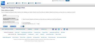 
                            3. User ID and Password - American Express