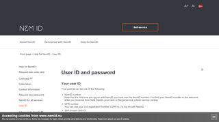 
                            4. User ID and password - NemID