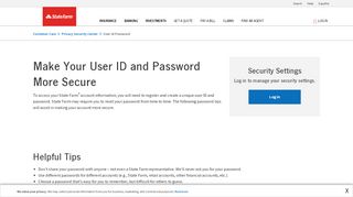 
                            13. User ID – Password – State Farm®