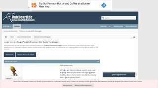 
                            6. user im ssh auf sein home dir beschränken - Unixboard.de