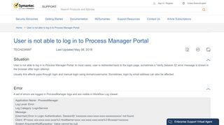 
                            3. User is not able to log in to Process Manager Portal - Symantec Support