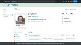 
                            8. User joshphysics - Physics Stack Exchange