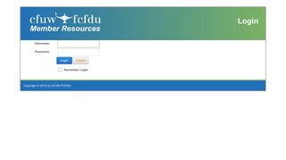 
                            4. User Log In - cfuw