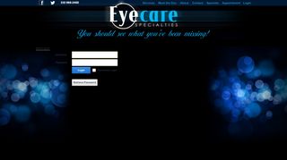 
                            11. User Log In - Eye Care Specialties