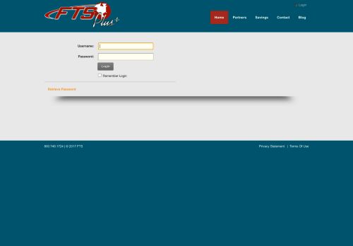 
                            6. User Log In - FTS Plus