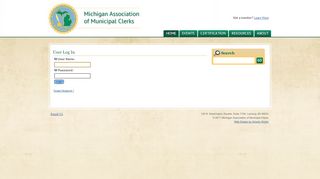 
                            12. User Log In - Michigan Association of Municipal Clerks