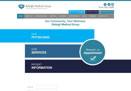 
                            5. User Log In - Raleigh Medical Group