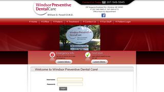 
                            5. User Log In - Windsor Preventive Dental Care