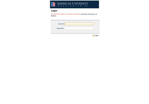 
                            2. User Login - American University