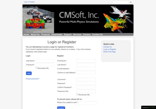 
                            9. User Login and Guest Registration Form - CMSoft, Inc.