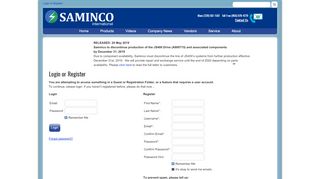 
                            7. User Login and Guest Registration Form - Saminco