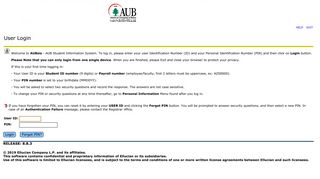 
                            1. User Login - AUB